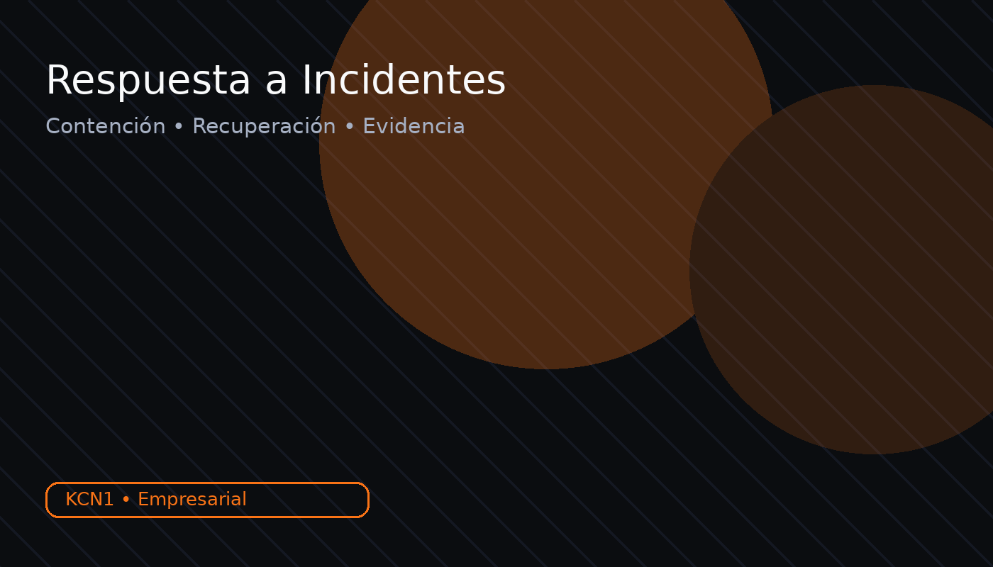 Respuesta a incidentes